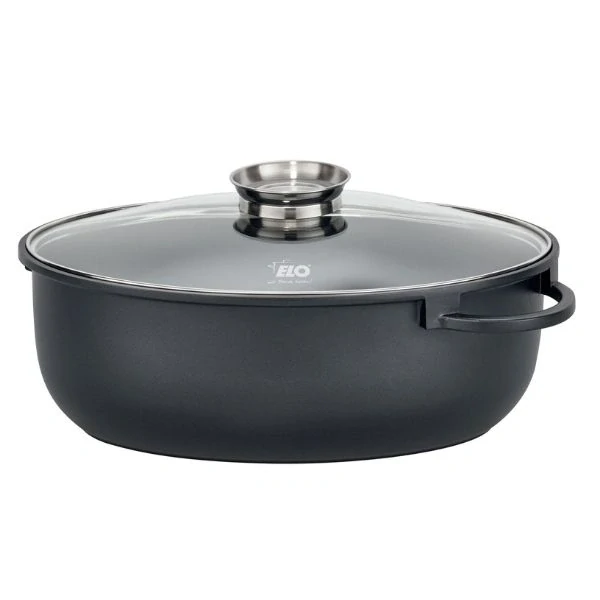 Alucast Pekáč se skleněnou poklicí a aroma úchytem 38x25 cm ELO 80038 indukce