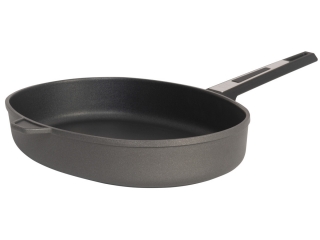 Profesionální titanová pánev na ryby SKK Titanium Durit 38x26 cm Indukce nerez ručka