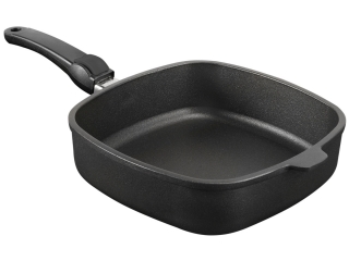 Profesionální titanová pánvička SKK Titanium Durit 26x26 cm Indukce hluboká hladká odnímatelná ručka
